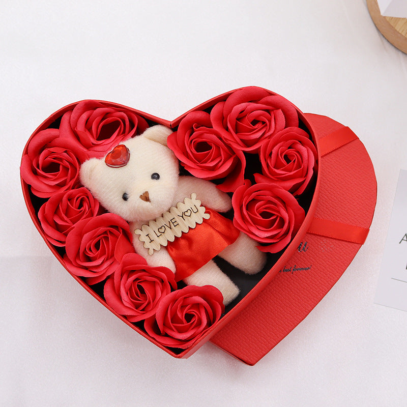 Soap Flower Heart-shaped Rose Gift Box 🇨🇳