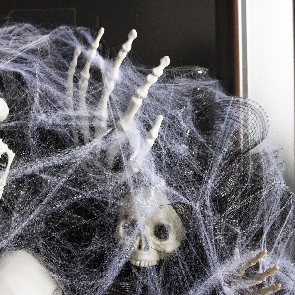 Halloween Black Mesh Skull Garland Party Layout Props 🇨🇳