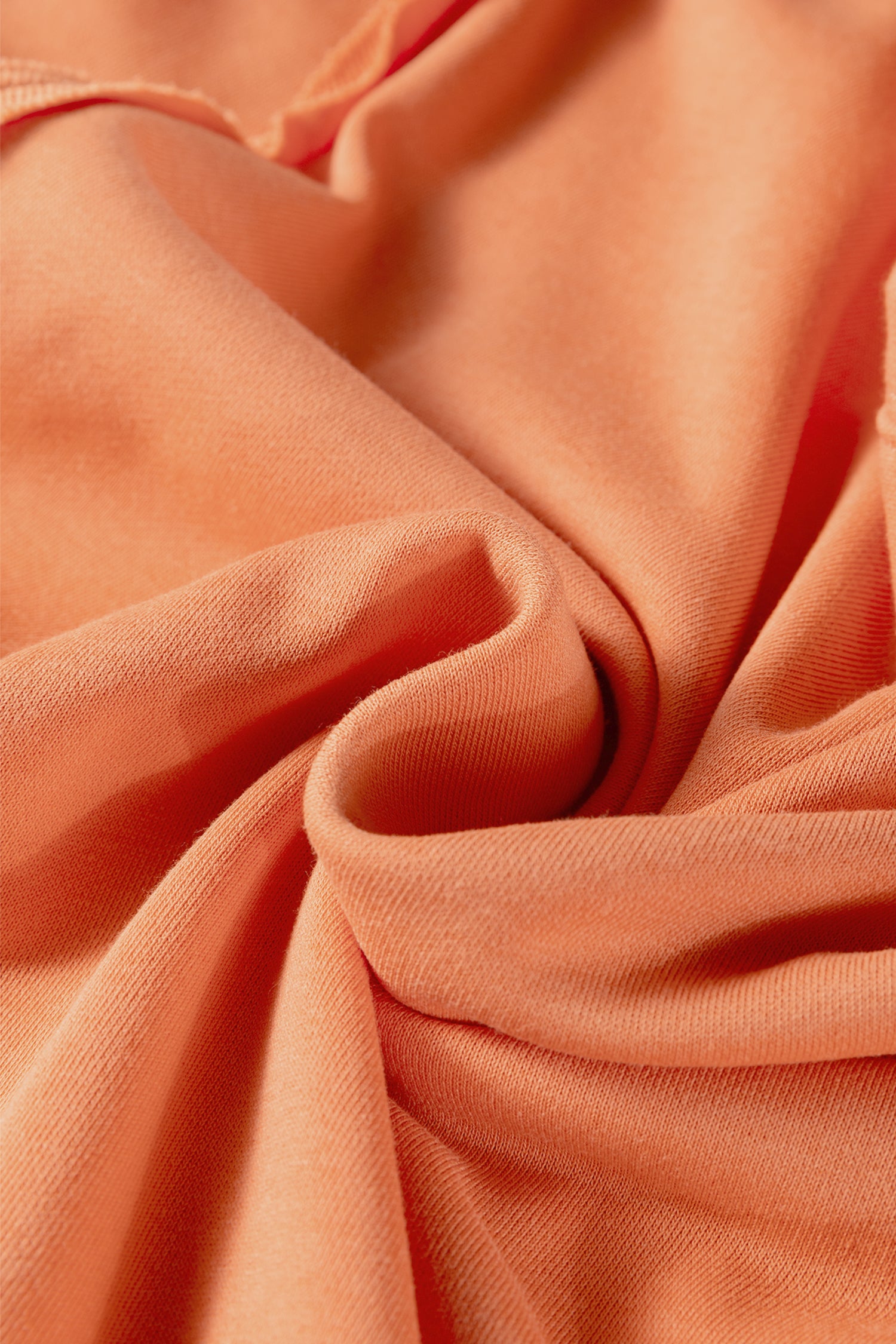 Grapefruit Orange Floral Bow Patched Exposed Seam Patchwork Slit Baggy Sweatshirt 🇺🇸