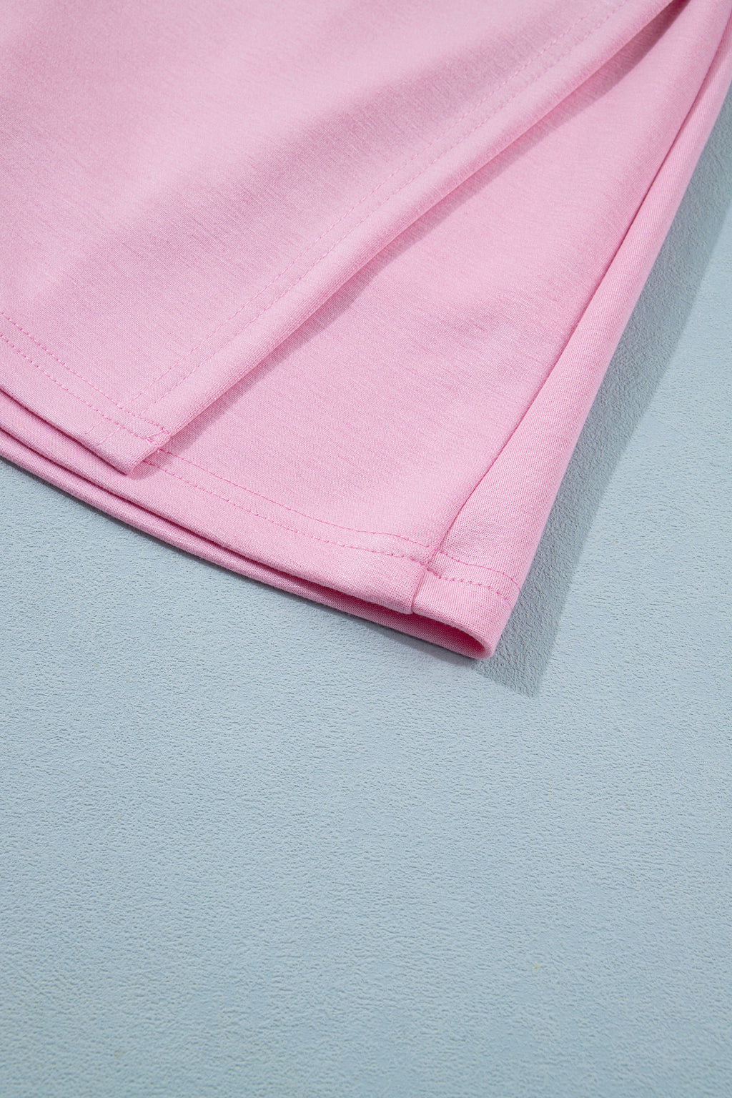 Pink Solid Color Sleeveless Zipper Tank and Skort Set