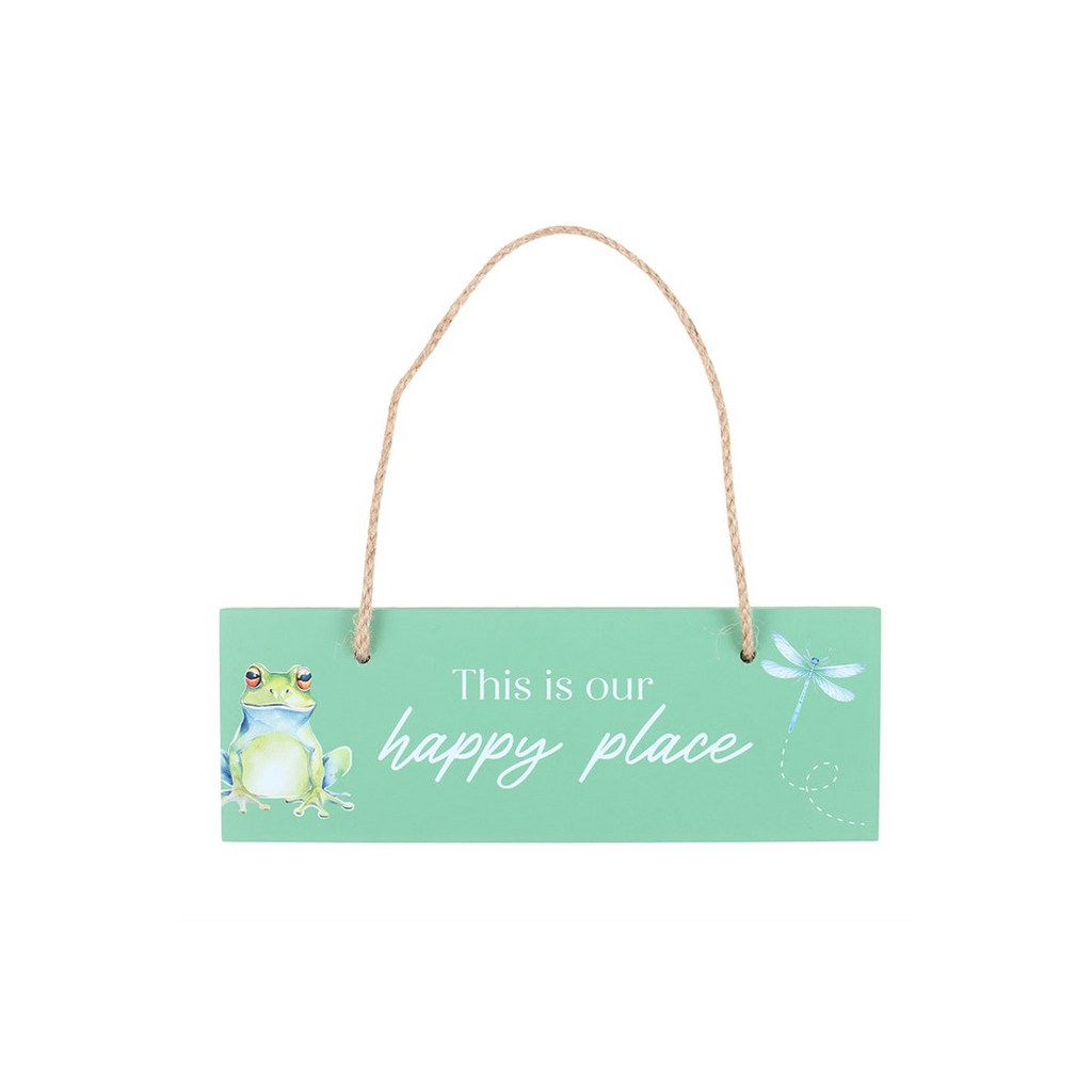 Light Green This is Our Happy Place Hanging Sign 🇬🇧