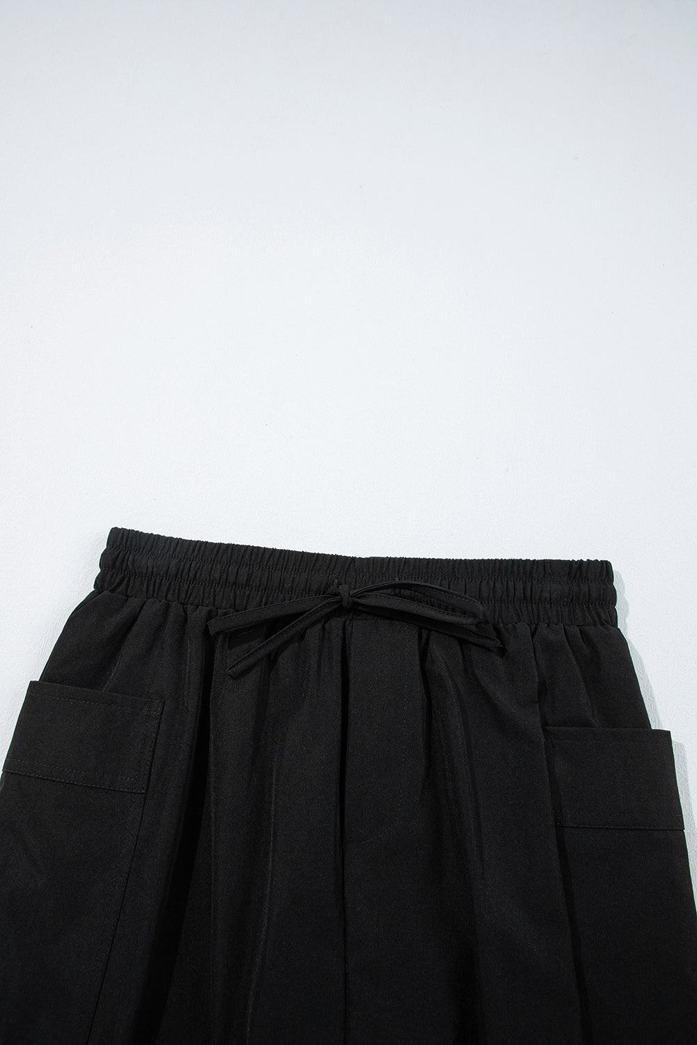 Black Cargo Pocket Elastic Waist Active Casual Skort 🇬🇧