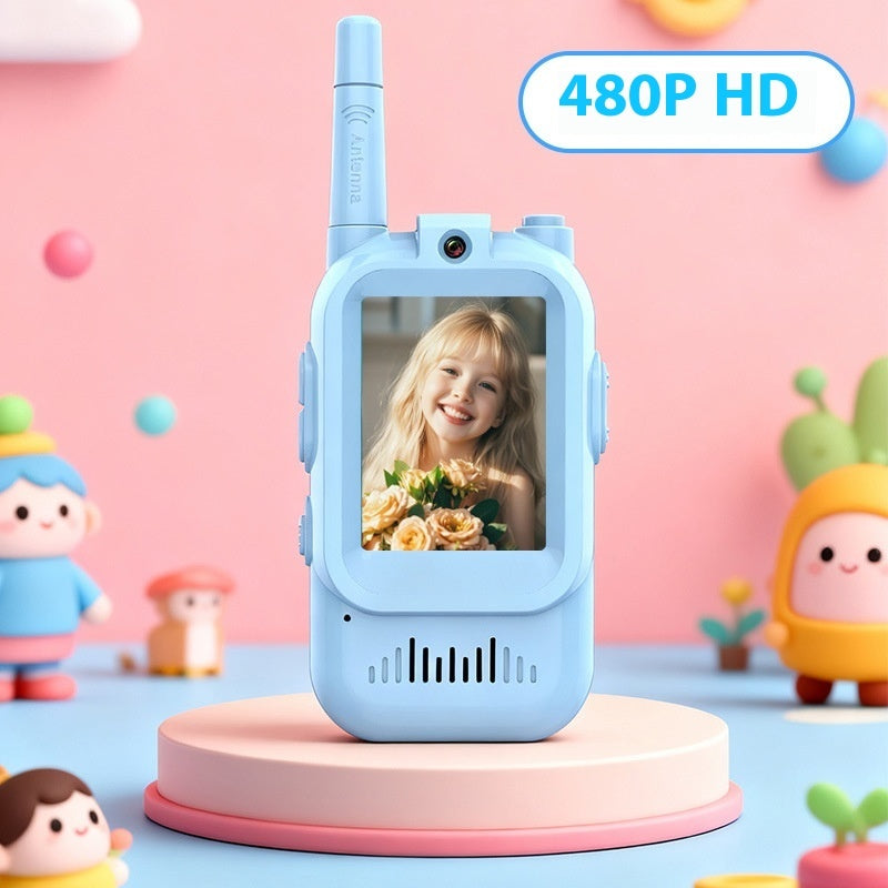 Mini Video Wireless Walkie Talkies For Kids Handheld 2 Pack Rechargeable Intercom Cam Outdoor Family Games Gift For Boys Girls 🇨🇳