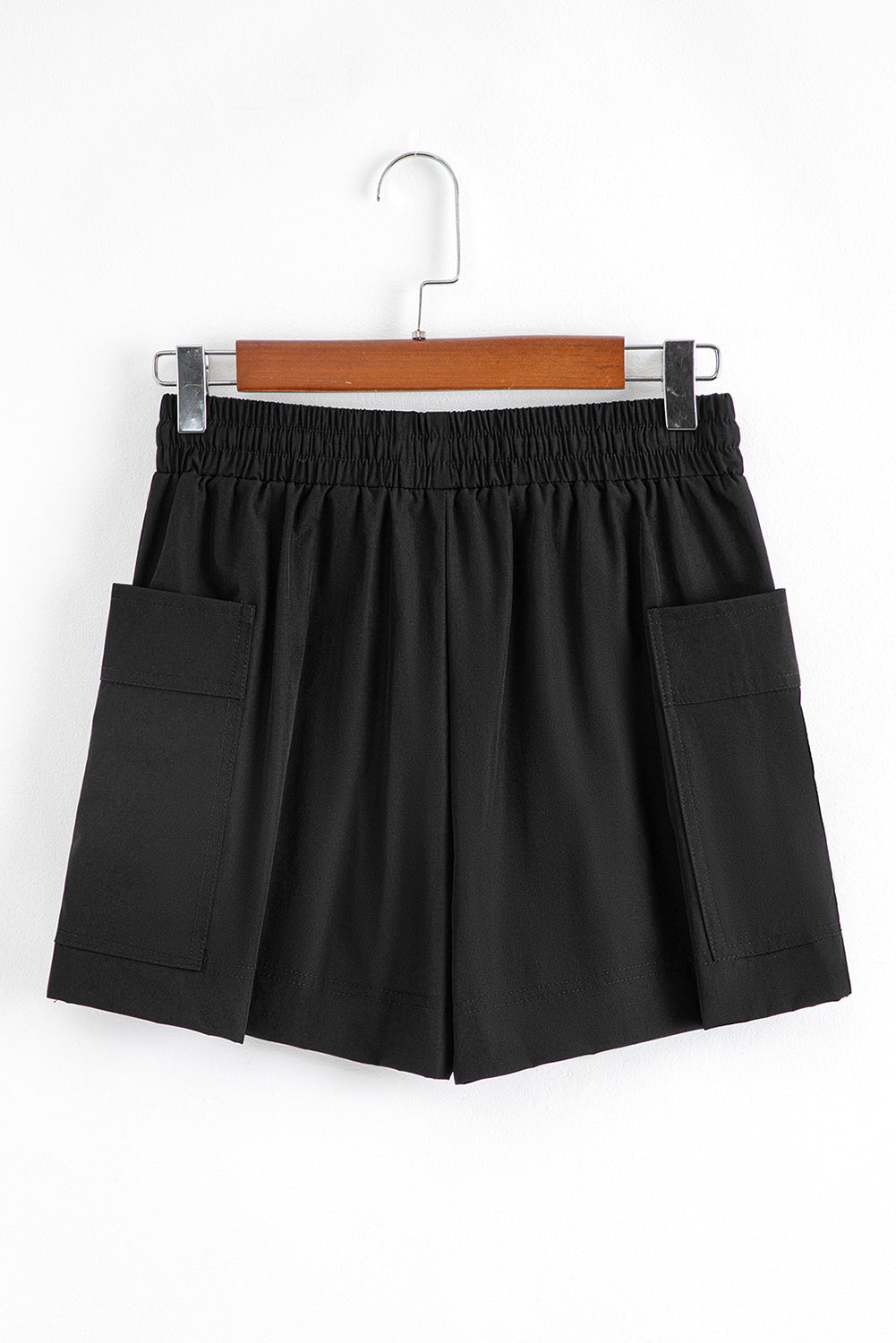 Black Cargo Pocket Elastic Waist Active Casual Skort 🇬🇧