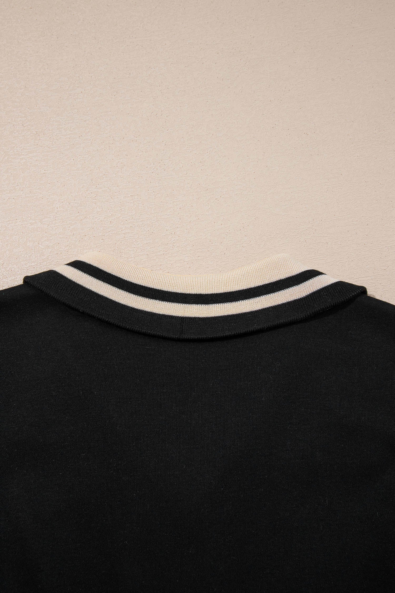 Black Striped Webbing Trim Preppy Polo Tee Dress 🇺🇸