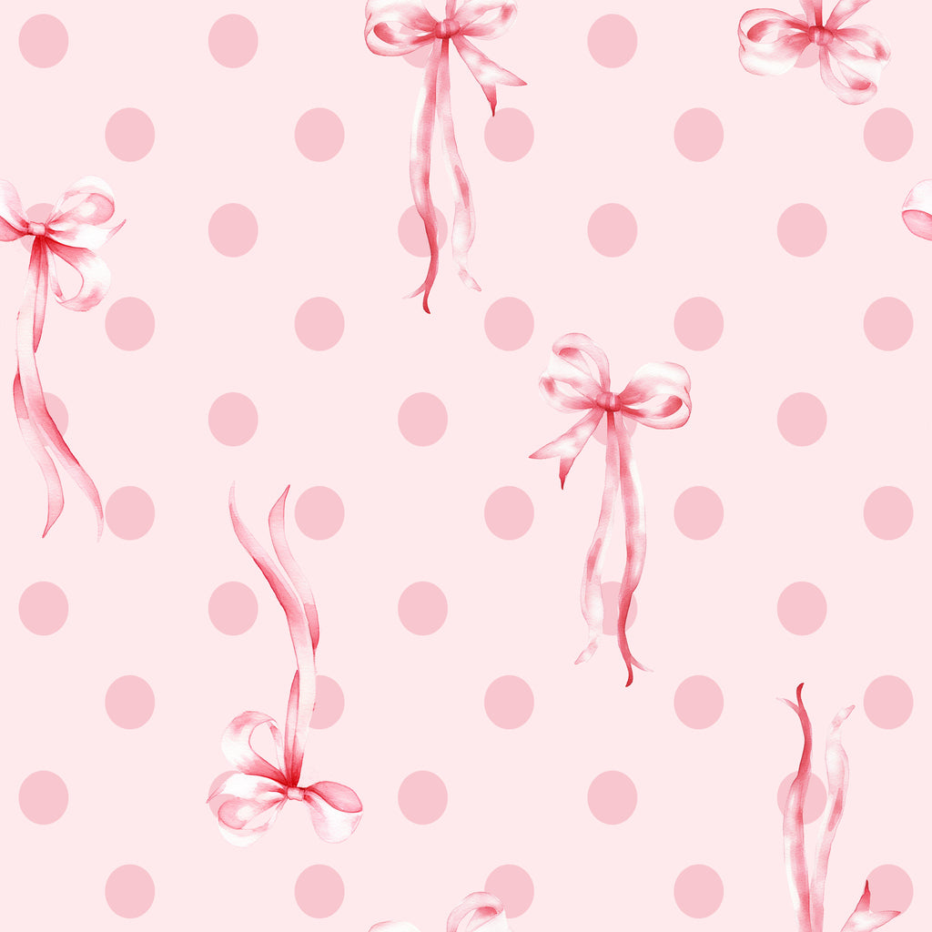 Pink Bow Print Contrast Pipping Short Pajamas Set 🇺🇸