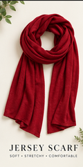 Women Soft Jersey Scarf Stretchy Hijab Wrap Headscarf Deep Red Burgundy Shawl 🇬🇧