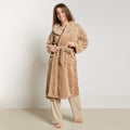 Tufted Gingerbread Man Teddy Fleece Dressing Gown - Beige 🇬🇧