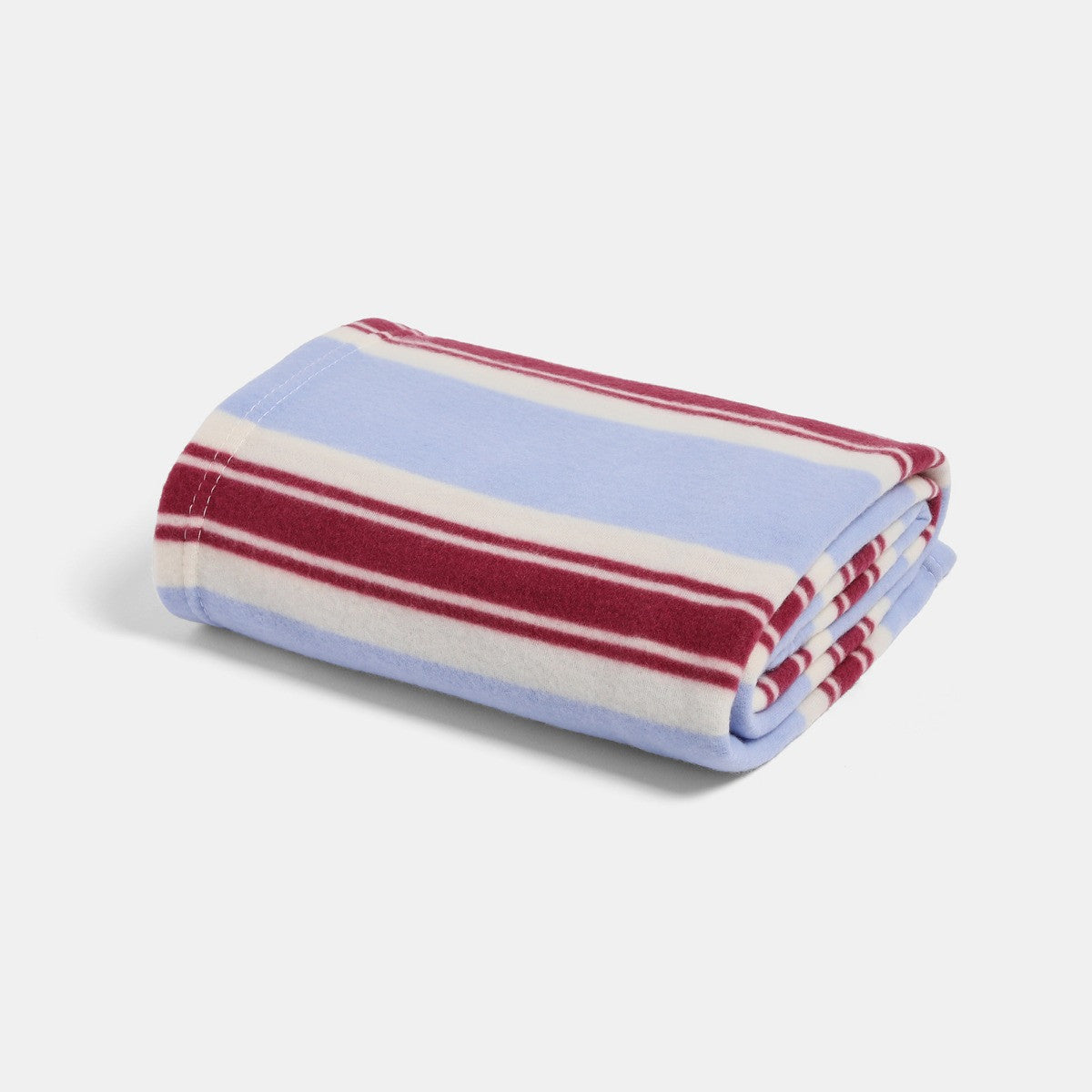 Vintage Stripe Fleece Throw - Blue/Burgundy 🇬🇧