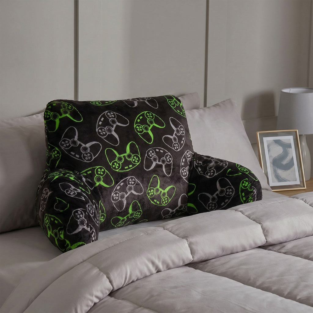 Gaming Fleece Cuddle Cushion - Black/Green 🇬🇧