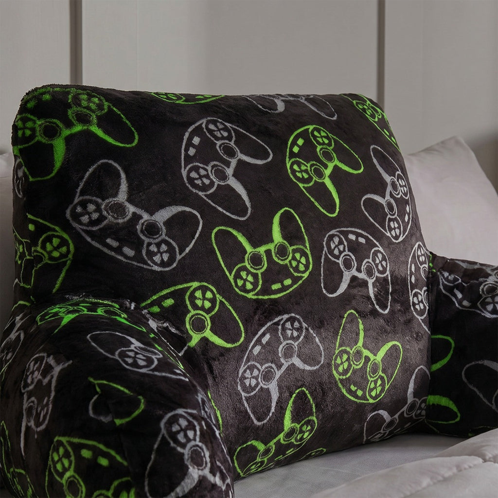 Gaming Fleece Cuddle Cushion - Black/Green 🇬🇧