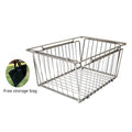 Stainless Steel Folding Basket: Drain & Wash, Ideal Camping Table Accessory 🇨🇳