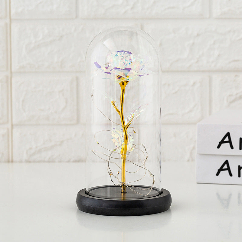 Preserved flower glass cover rose flower glass cover gift gifts 🇨🇳