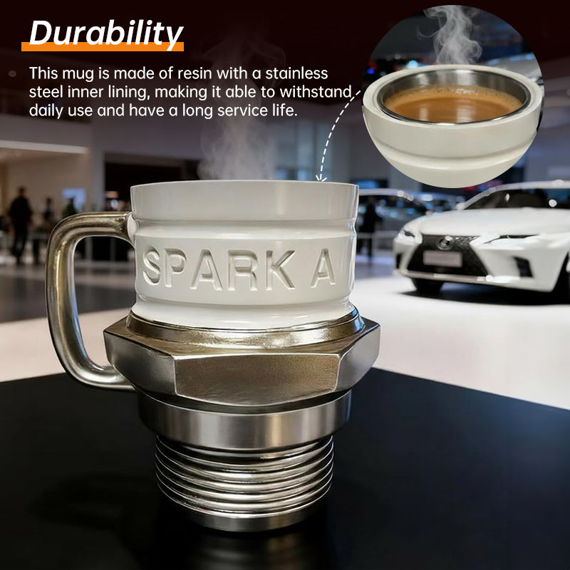 Start Your Engine Spark Plug Mug - The Ultimate Gift for Car Enthusiasts & Mechanics, Unique Collector's Coffee Cup 🇨🇳