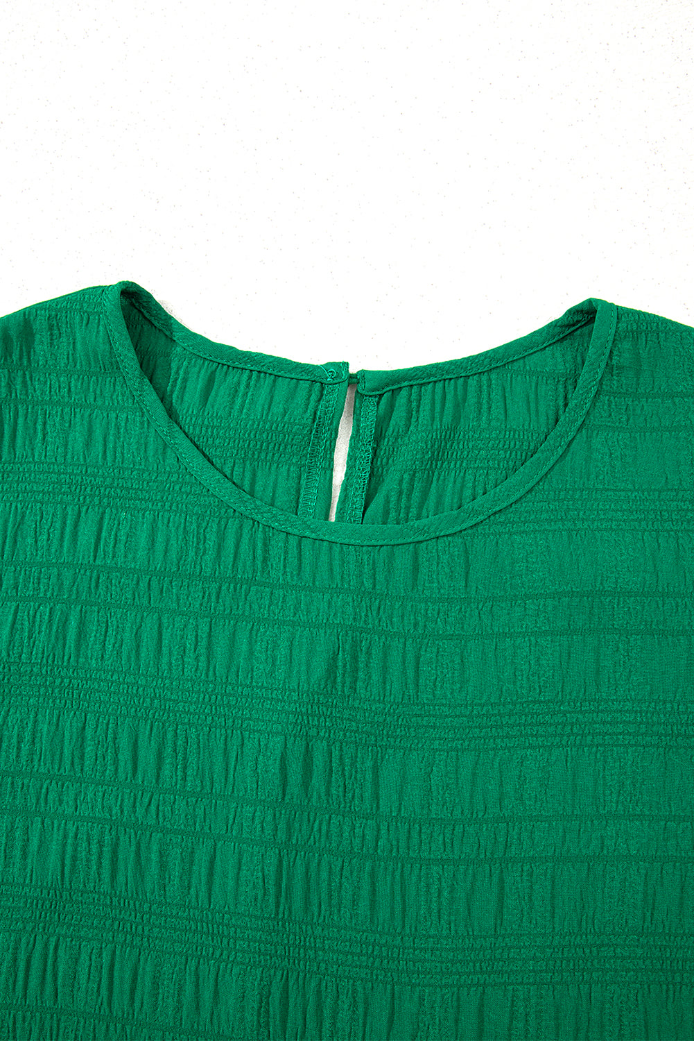 Dark Green Textured Flutter Sleeve Ruffled Mini Dress 🇨🇳