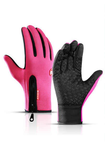 Touch Screen winter Sliding Waterproof Sports Gloves With Fleece 🇨🇳