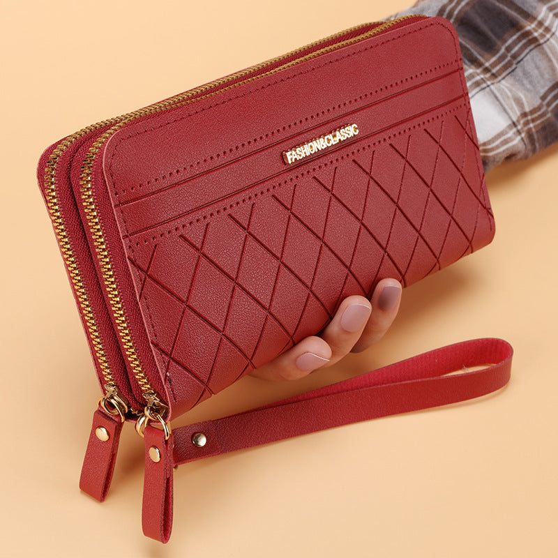 Women's Simple Double Zipper Multiple Card Slots Long Wallet 🇨🇳
