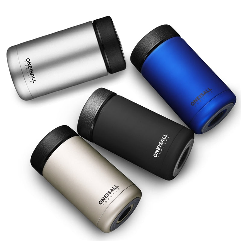 ONE IS ALL Men Gift Bottles 400ml Insulated Cup 304 Stainless Steel Mug Water Bottle Vacuum Flask Coffee Wine Mug 🇨🇳