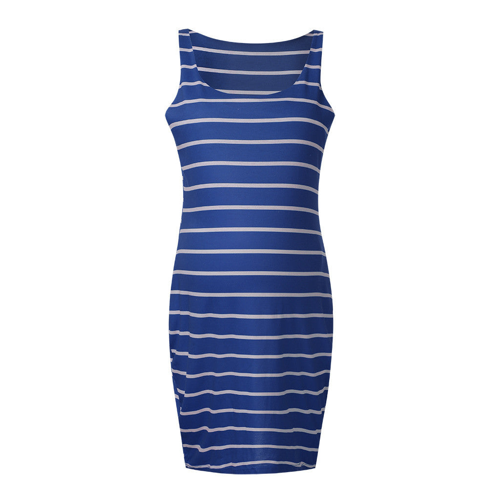 Striped Maternity Vest Dress 🇨🇳