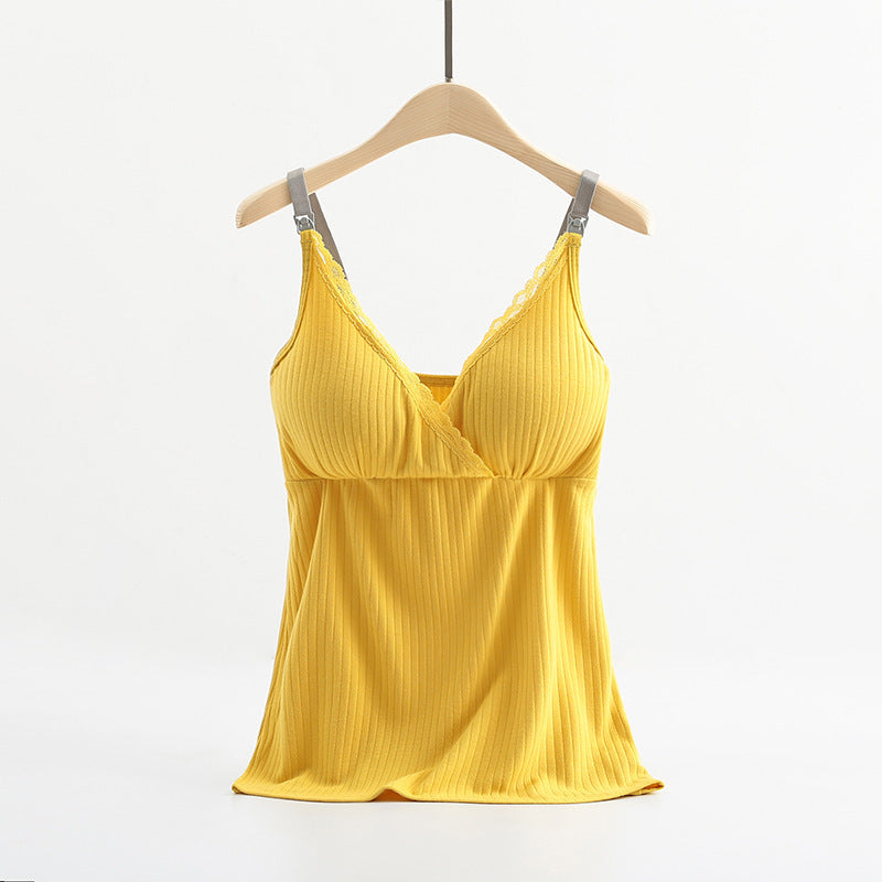 Breast feeding vest with cross elastic bra 🇨🇳