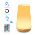 Wood grain remote control touch night light creative pat table lamp bedroom bedside lamp rainbow atmosphere light