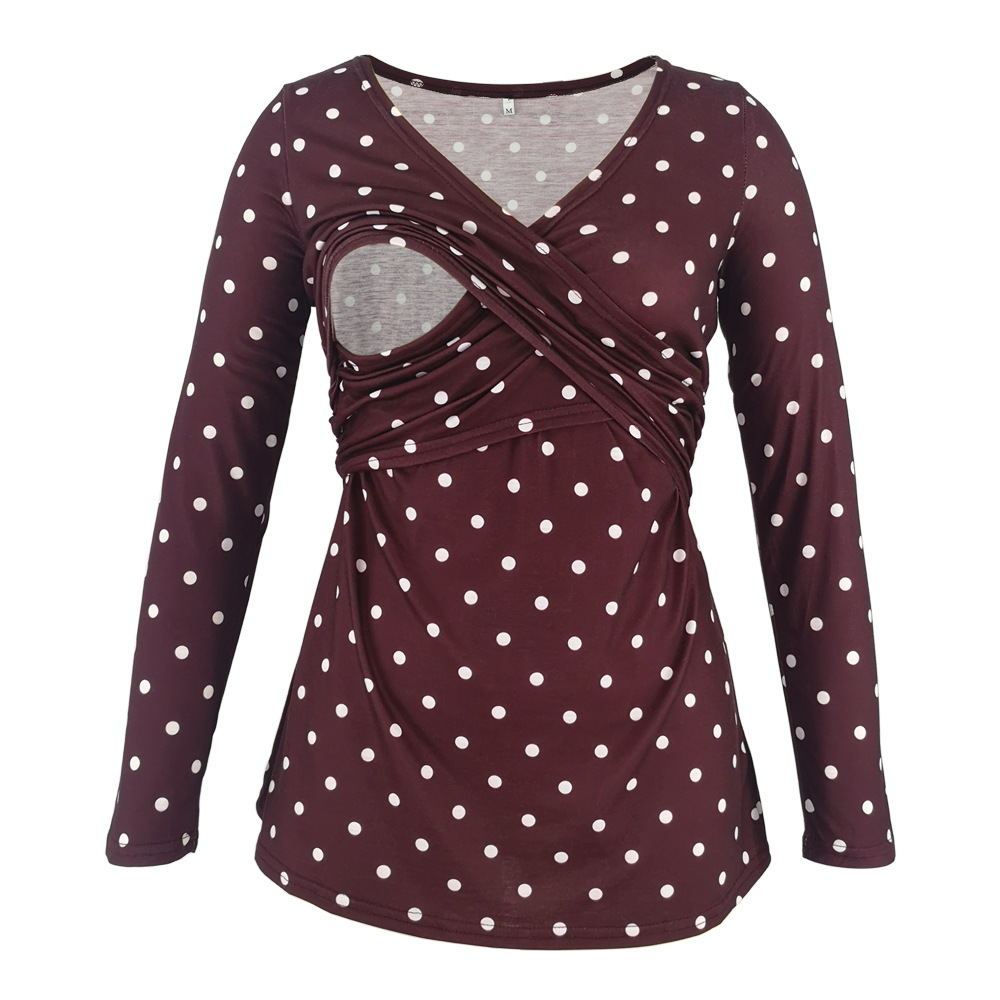 Deep V-neck print long sleeves 🇨🇳