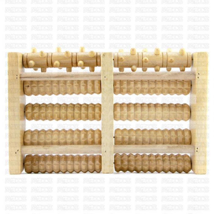 Newly Dual Wooden Foot Massager Roller Relieves Plantar Fasciitis Heel Arch Pain Stress Relief 🇨🇳