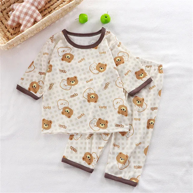 2-Piece Children Three-Quarter Sleeve Pyjamas Set 🇨🇳