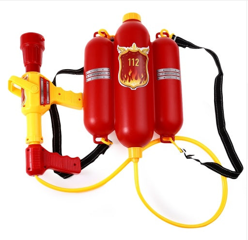 Children's Fire-fighting Plastic Water Gun Toy Pull-out High-pressure Backpack Drifting Creative Jet Water Gun 🇨🇳