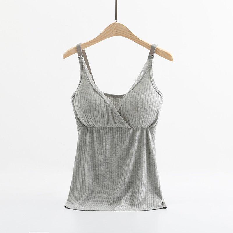 Breast feeding vest with cross elastic bra 🇨🇳