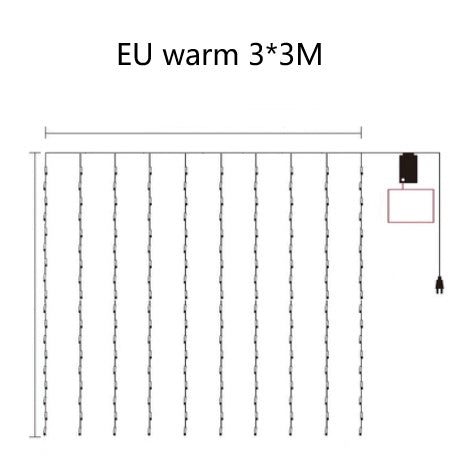 LED water lamp waterfall star string lamp 🇨🇳