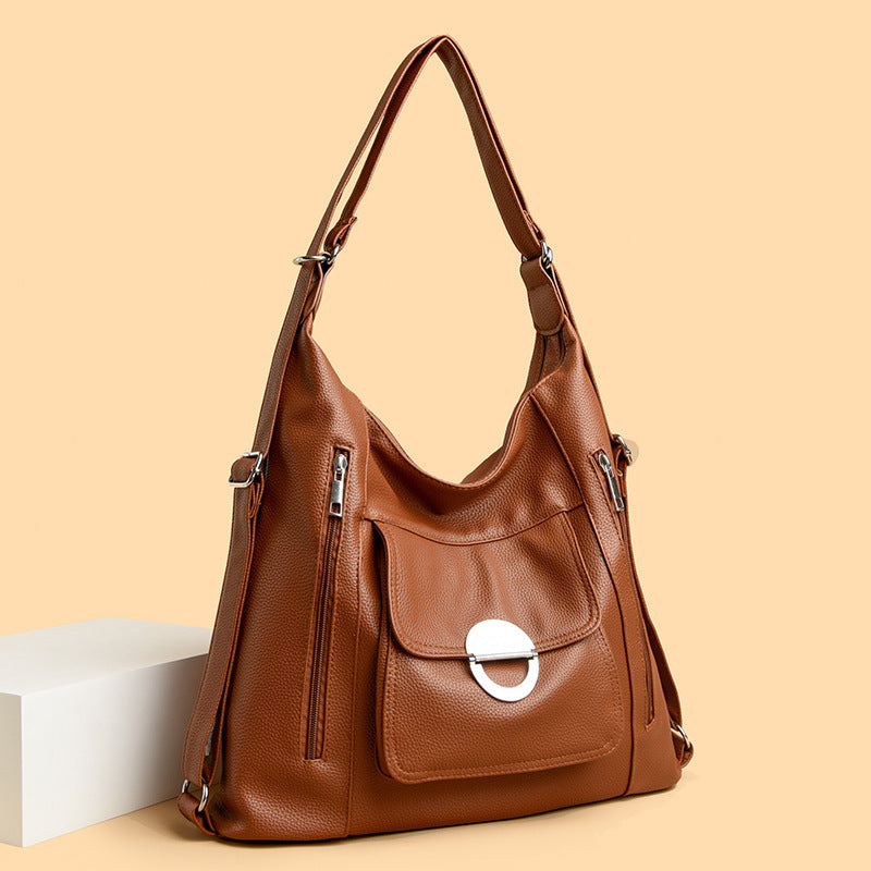 Washed Leather Shoulder Large Capacity Portable Messenger Bag 🇨🇳