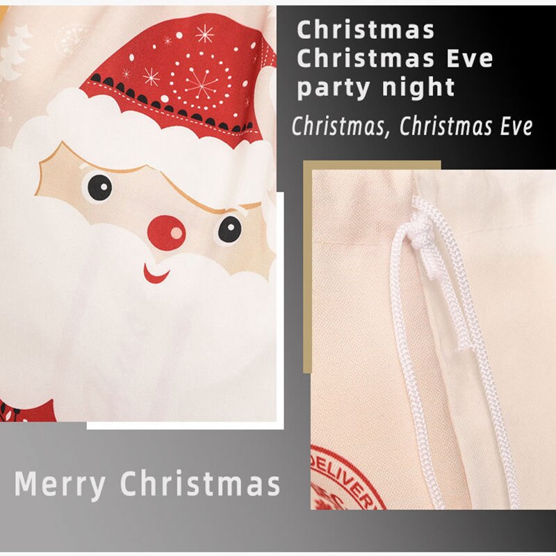 70/60CM Christmas Bag Christmas Double Drawstring Gift Bundle Bag 🇨🇳