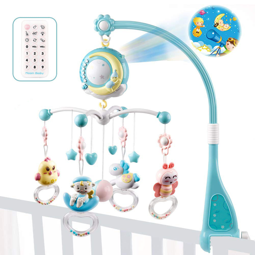 Baby Rattles Crib Mobiles Toy Holder Rotating Mobile Bed Bell Musical Box Projection Newborn Infant Baby Boy Toys 🇨🇳