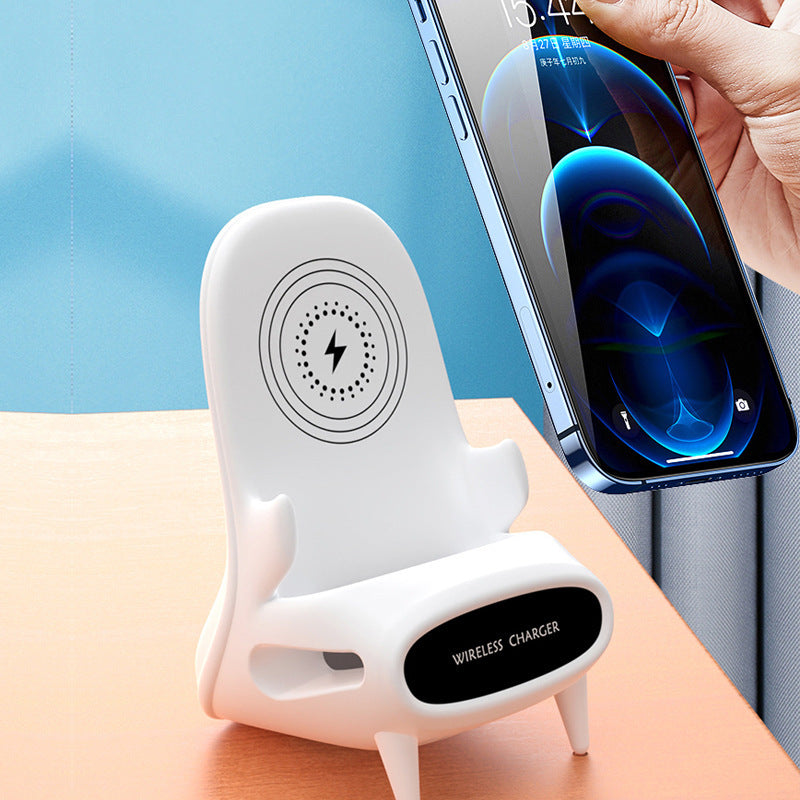 Portable Mini Chair Wireless Charger Desk Mobile Phone Holder Wireless Charger 10W Fast Charge Special Gift. 🇨🇳