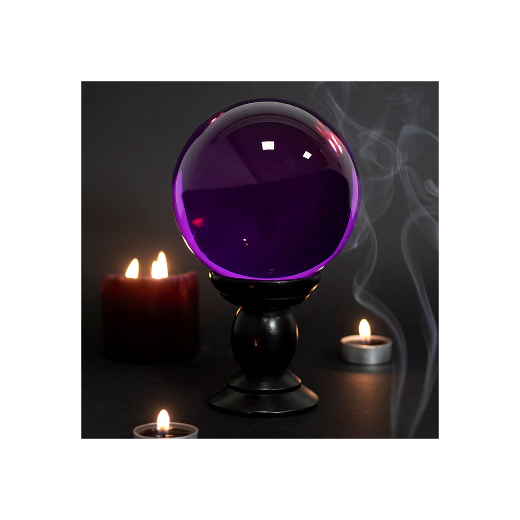 Large Purple Crystal Ball on Stand 🇬🇧
