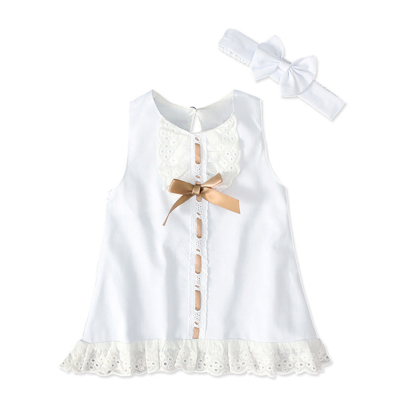 Girls baby sleeveless bow skirt 🇨🇳