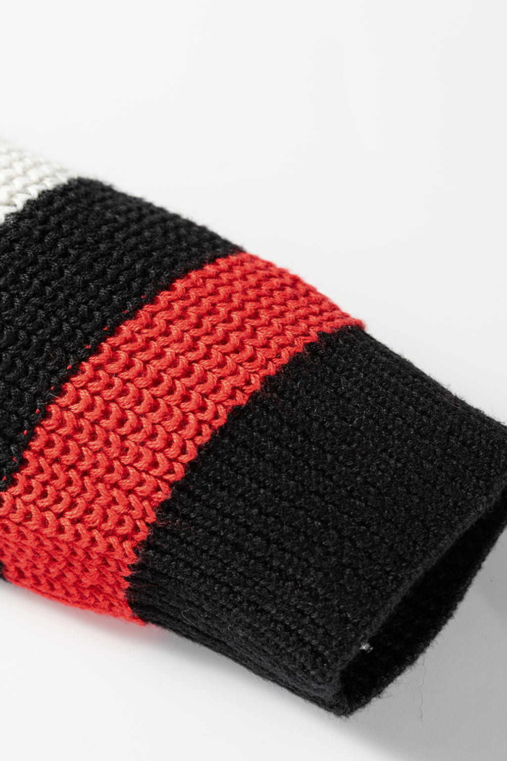 Black Contrast Striped Trim V Neck Drop Shoulder Sweater 🇺🇸