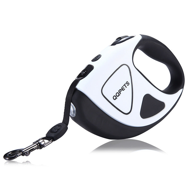 Pet Dog Automatic Retractable Fiber Leash Night Safety LED Shining Automatic Stretching Dog Hand Holding Rope Pet Supplies 🇨🇳