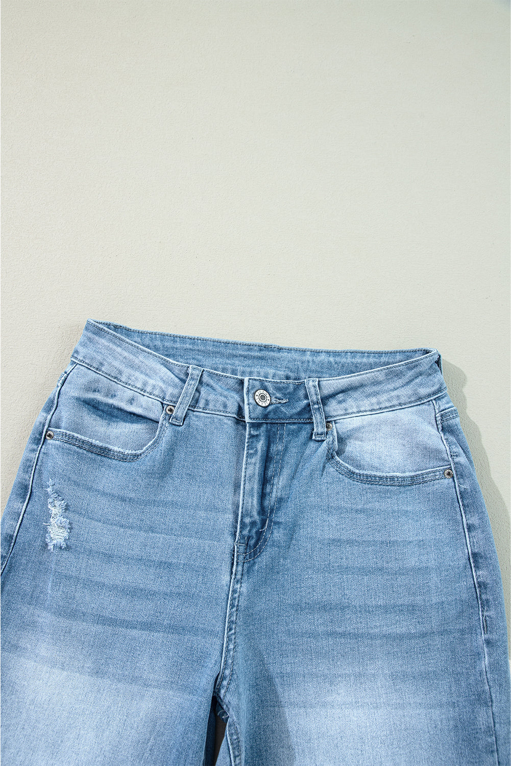 Myosotis High Rise Shift Slit Leg Straight Jeans 🇨🇳