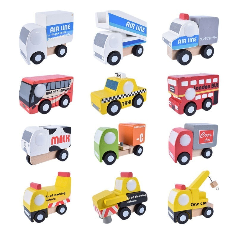 Children's Colored Wooden Car Puzzle Toys 🇨🇳