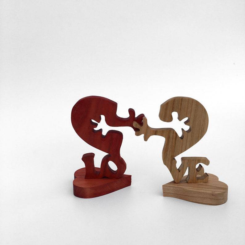 Wooden Heart Love Desktop Ornament Wooden Decoration 🇨🇳