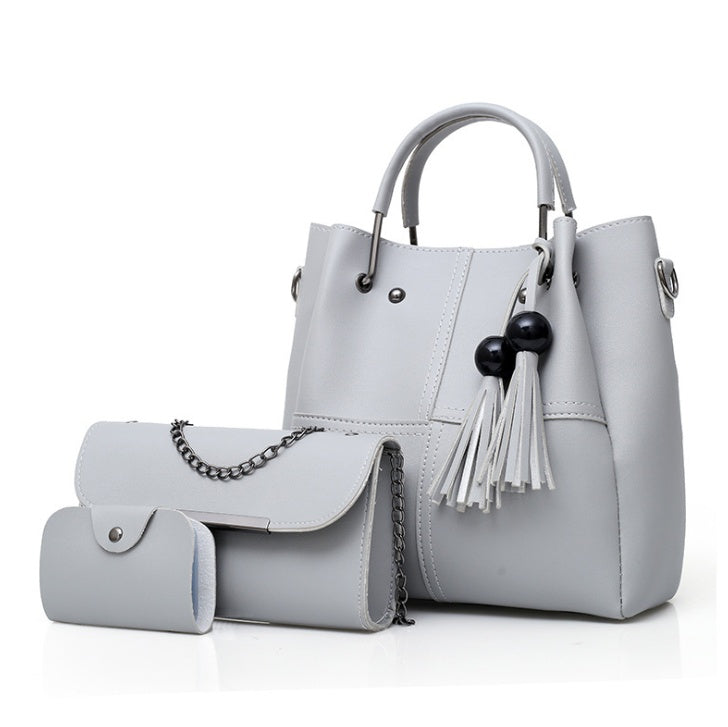 Fashion single shoulder Messenger bag three-piece with tassels 🇨🇳