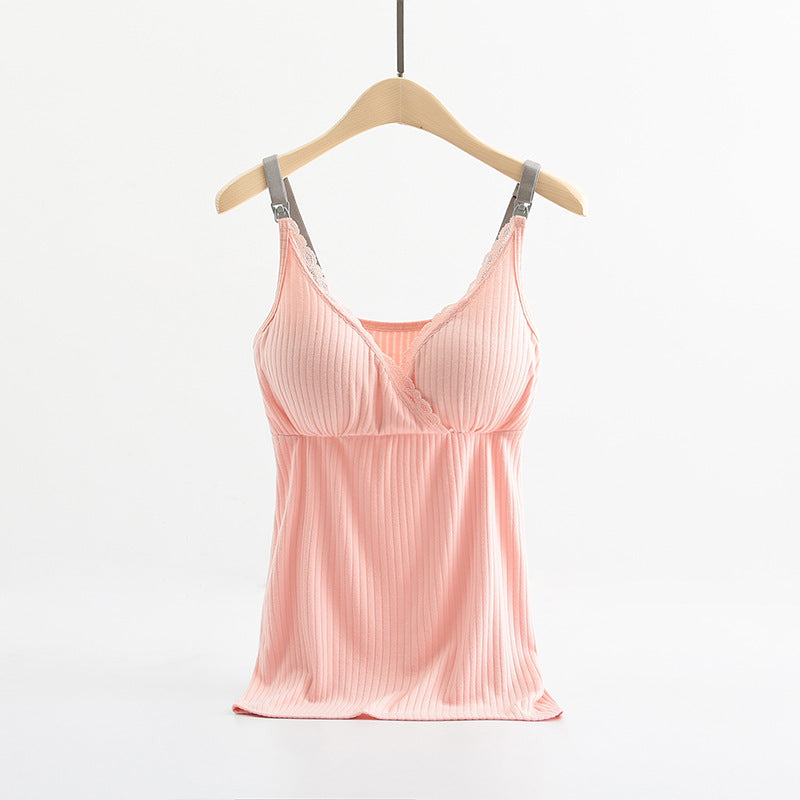 Breast feeding vest with cross elastic bra 🇨🇳