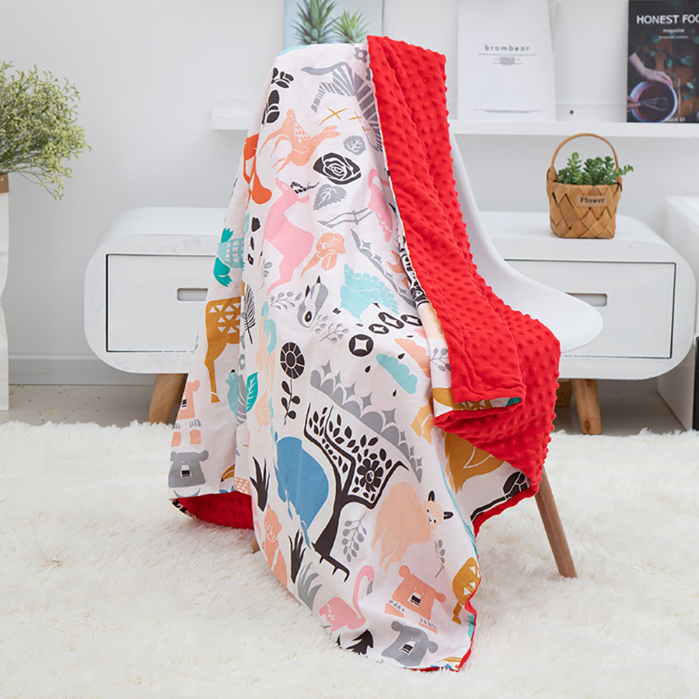 Cotton cartoon baby blanket, baby comfort peas blanket 🇨🇳