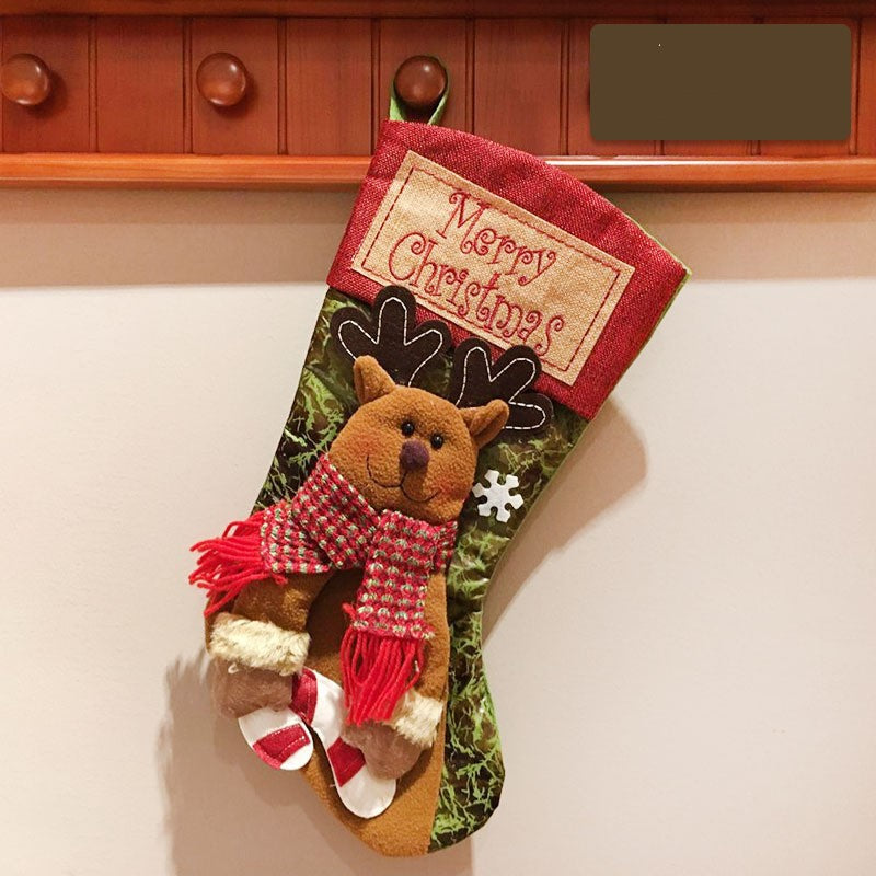 Christmas Stocking Socks Snowman Santa Elk Xmas Fireplace 🎄 🇬🇧