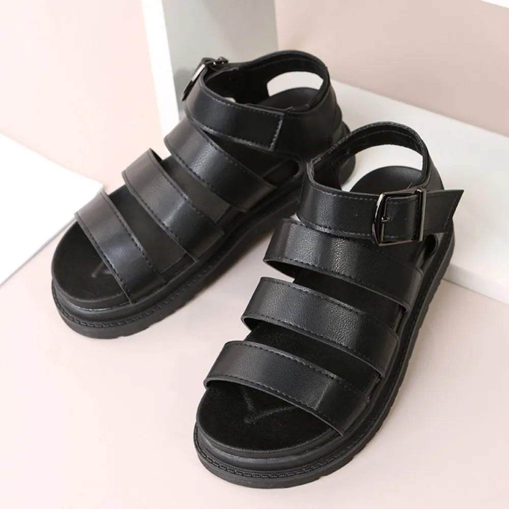 Peep Toe Buckle Platform Sandals 🇨🇳