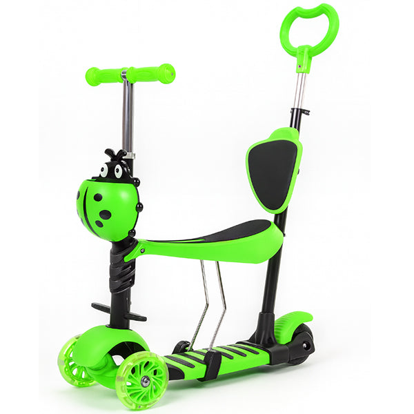 5in 1 Kids Adjustable Height Ladybug Scooter 🇬🇧