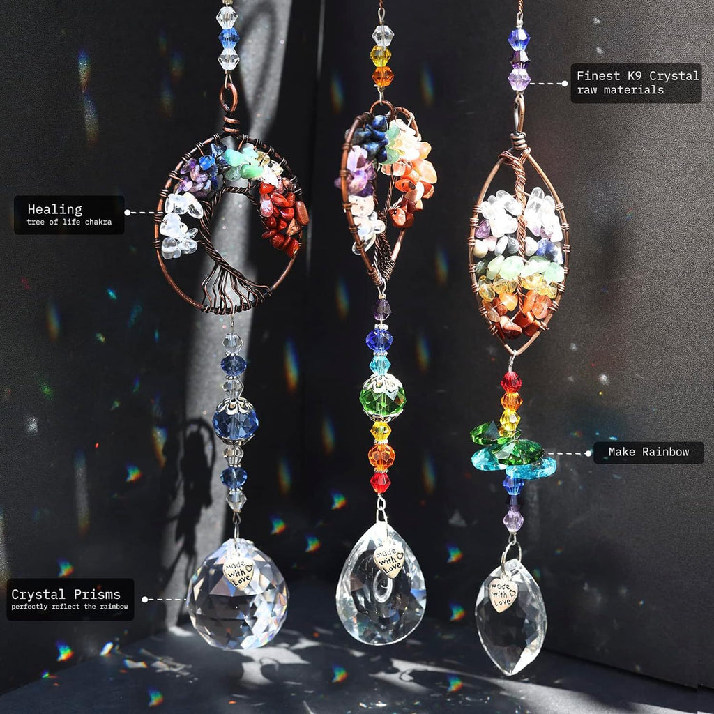 Crystal Sun Catcher Pendant Set The Tree Of Life 🇨🇳