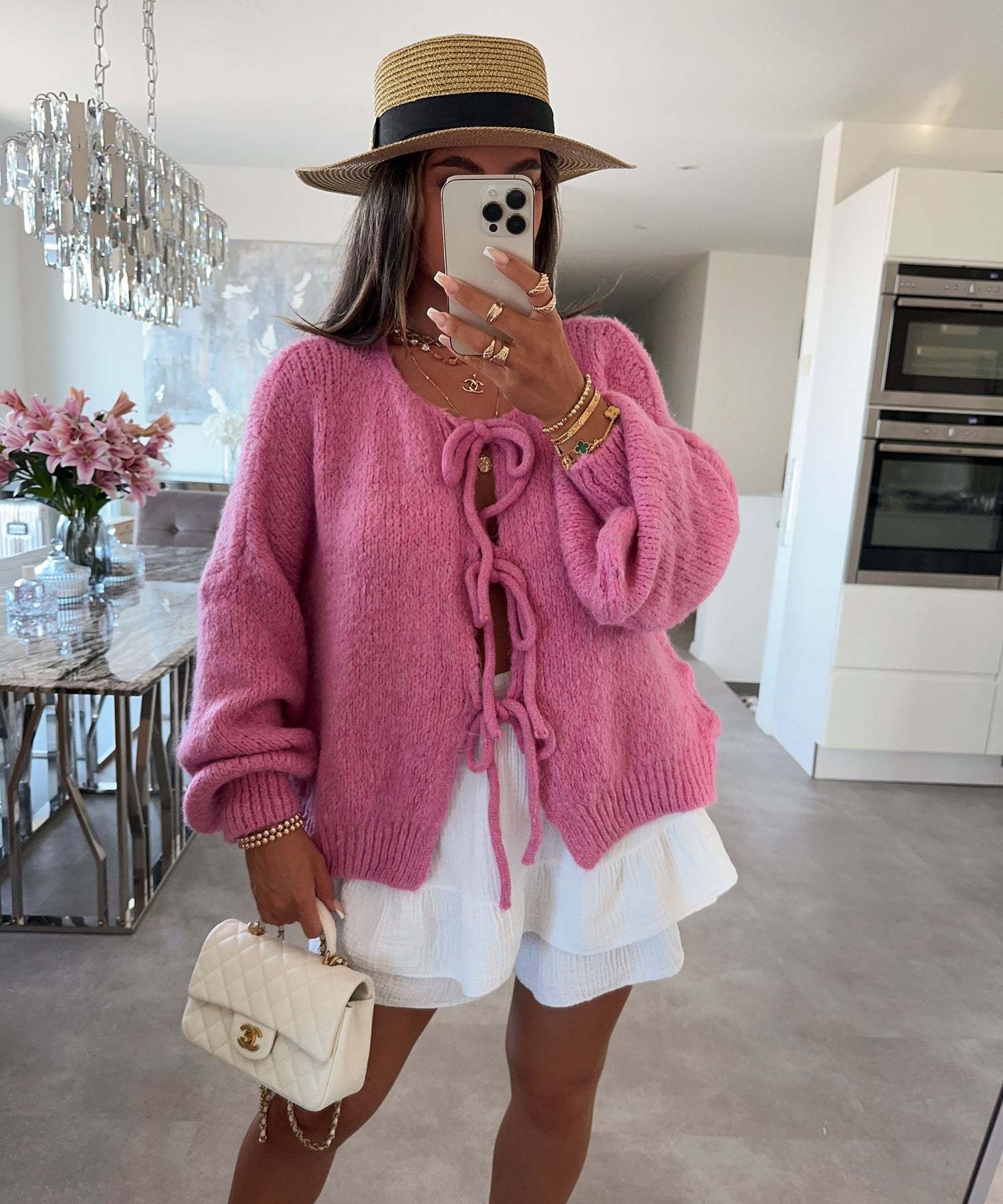 Casual Knitted Bow Lace Up Cardigan 🇨🇳